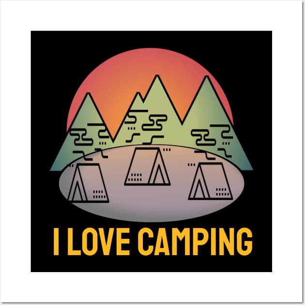 I Love Camping Wall Art by AdiSHOP